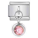 Roze steentje charm
