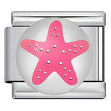 Roze zeester charm