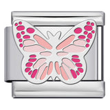 Roze vlinder charm