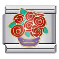 Rozen in pot charm
