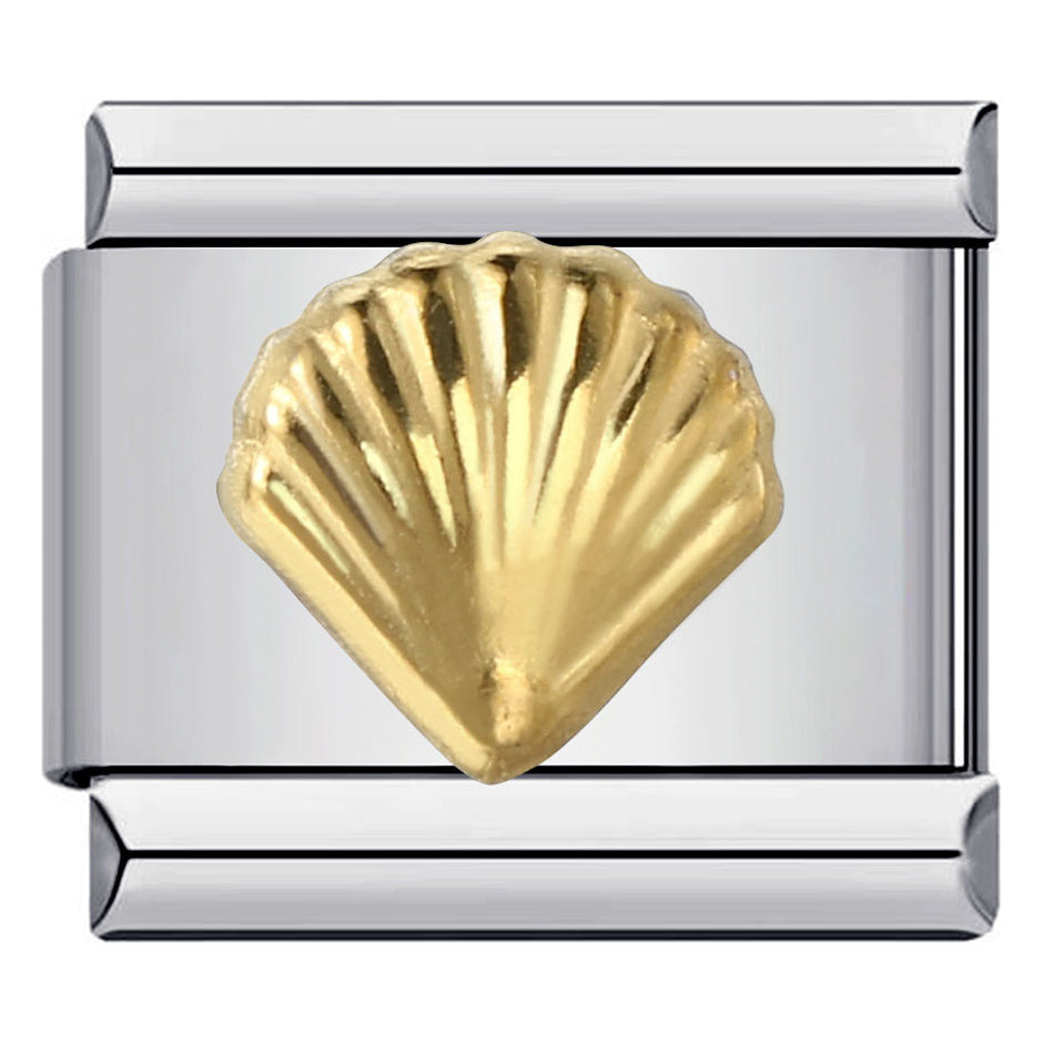 Gouden schelp charm