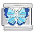 Blauwe vlinder charm