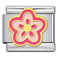 Roze bloem charm