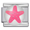 Roze zeester charm