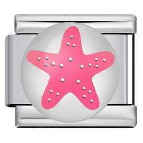 Roze zeester charm