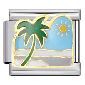 Palmboom met zon charm