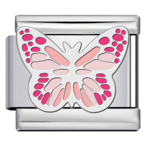 Roze vlinder charm